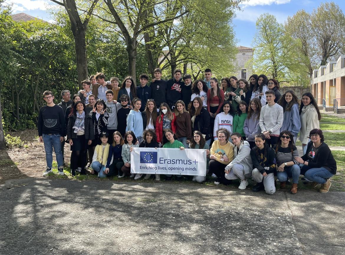 Il gruppo degli studenti italiani e spagnoli