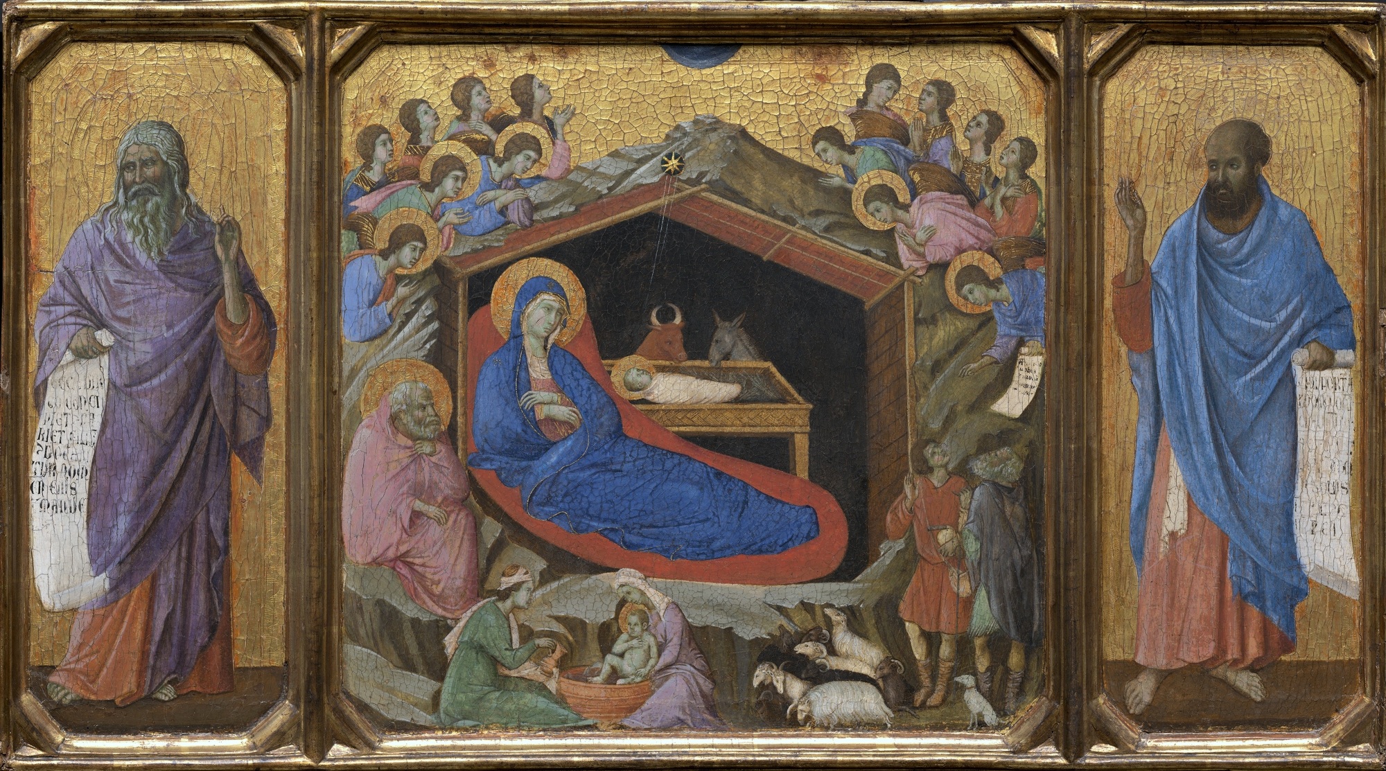Duccio da Boninsegna, Natività tra i profeti Isaia ed Ezechiele, Washington, National Gallery