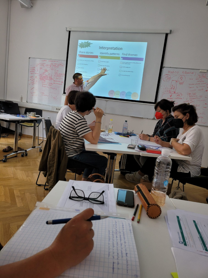 Una fase di lavoro del corso di “Teaching entrepreneurship in schools” a Ljubljana